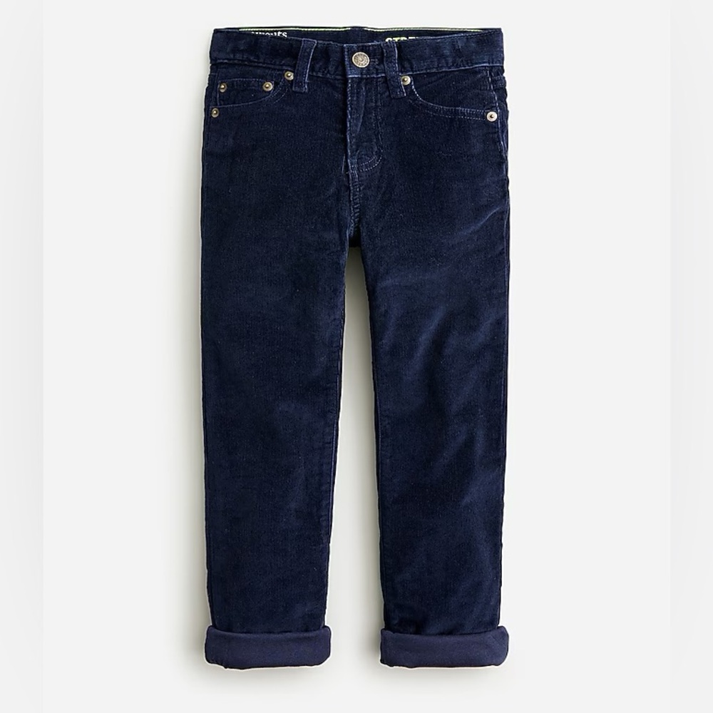 J.Crew Crewcuts Lined Stretch Corduroy Pants (Navy) Size 6